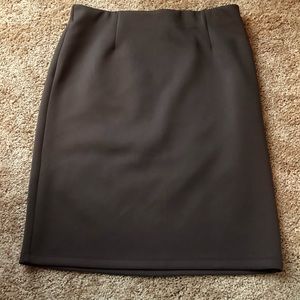 Chocolate Brown Cato Below-Knee Skirt
